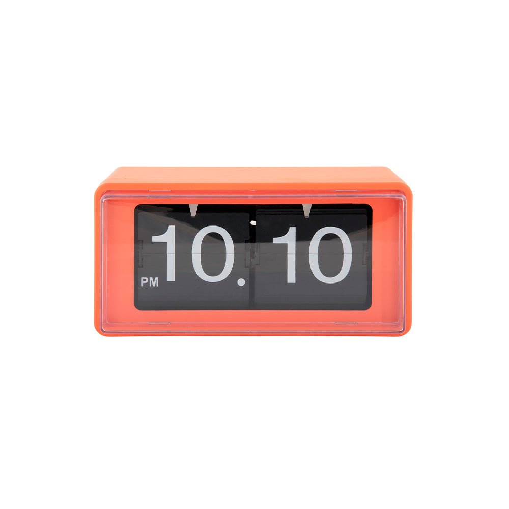 Reloj de Pared / Mesa Retro Boxed Flip Bright Naranjo