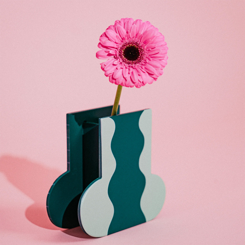 Jarrón de Madera Wave