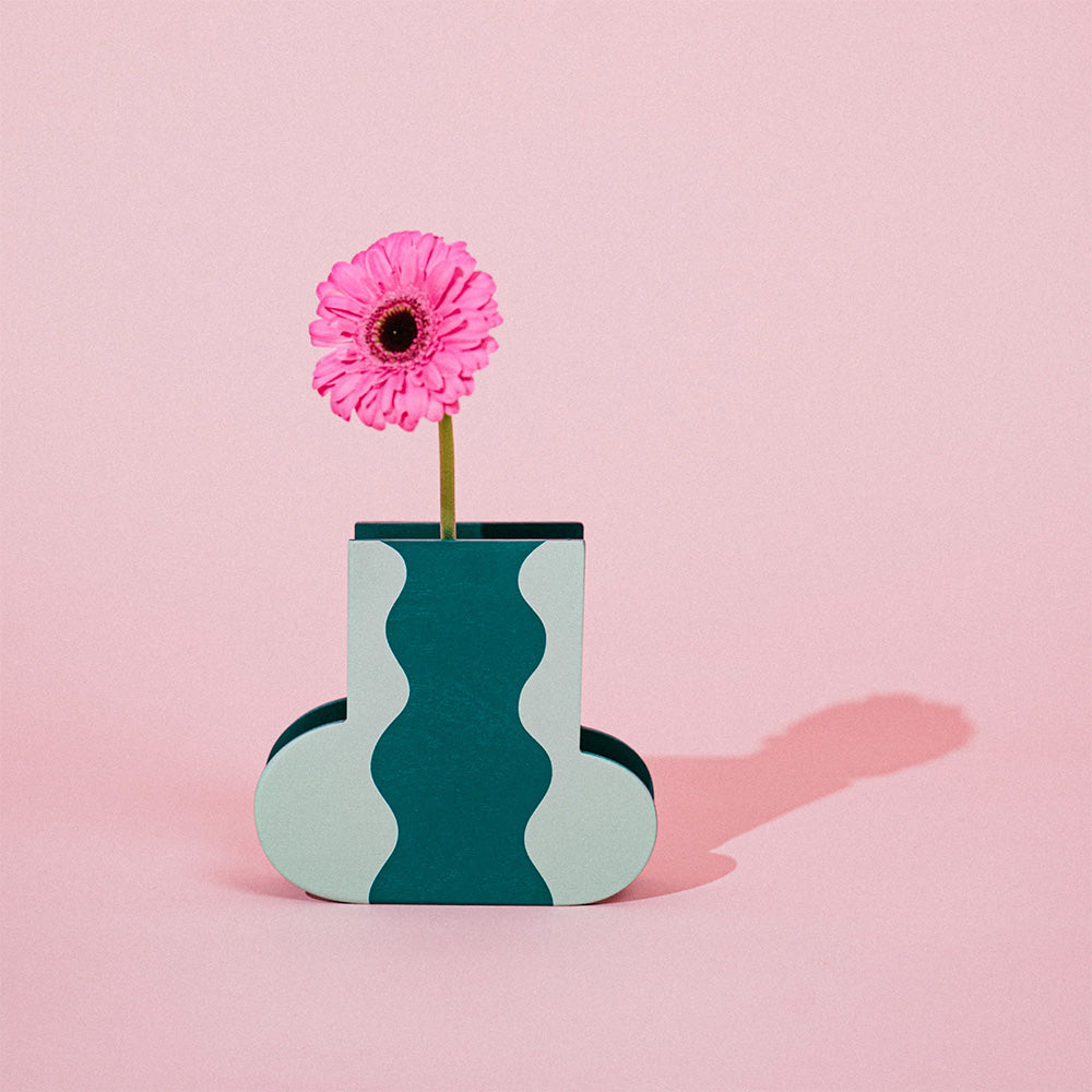 Jarrón de Madera Wave