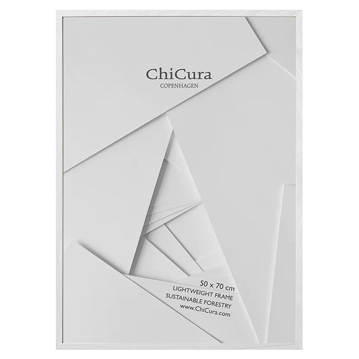 Wooden Frame 50x70 Glass White