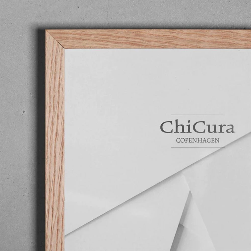 Marco de Madera 50x50 Cristal Roble