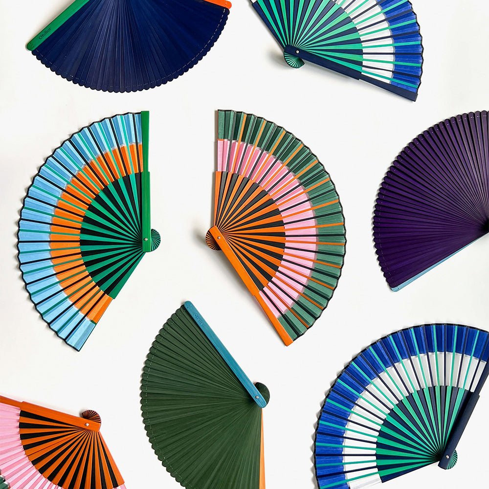 Pink Double Rainbow Fan