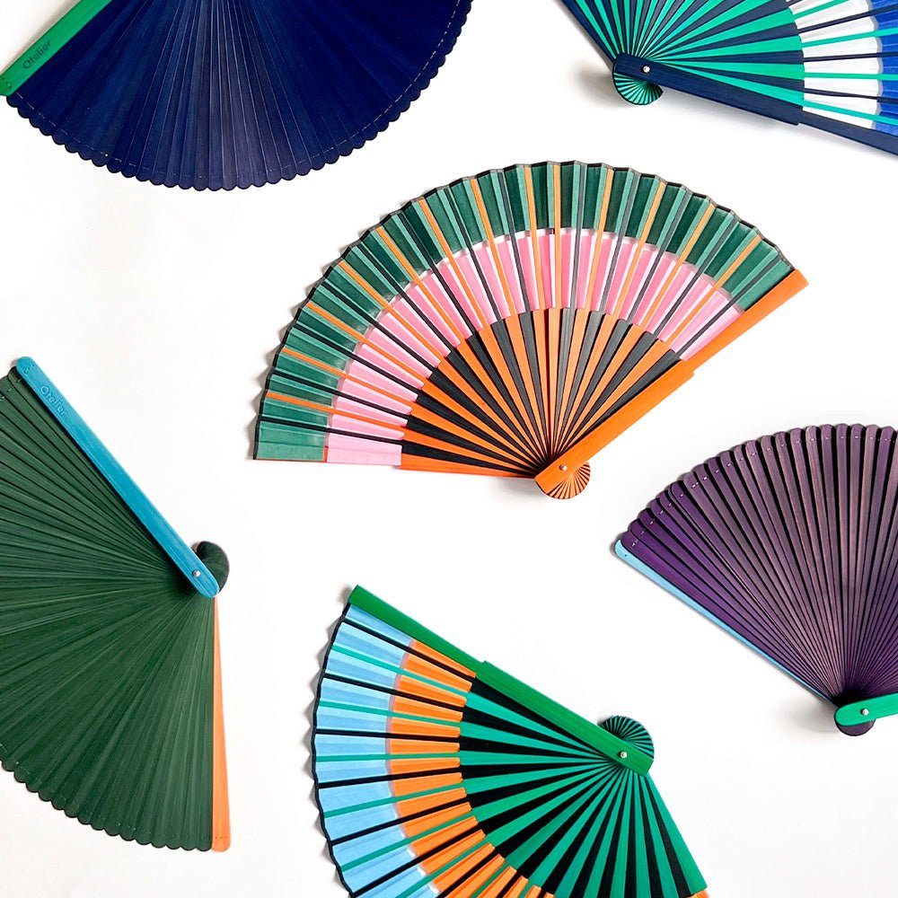 Pink Double Rainbow Fan