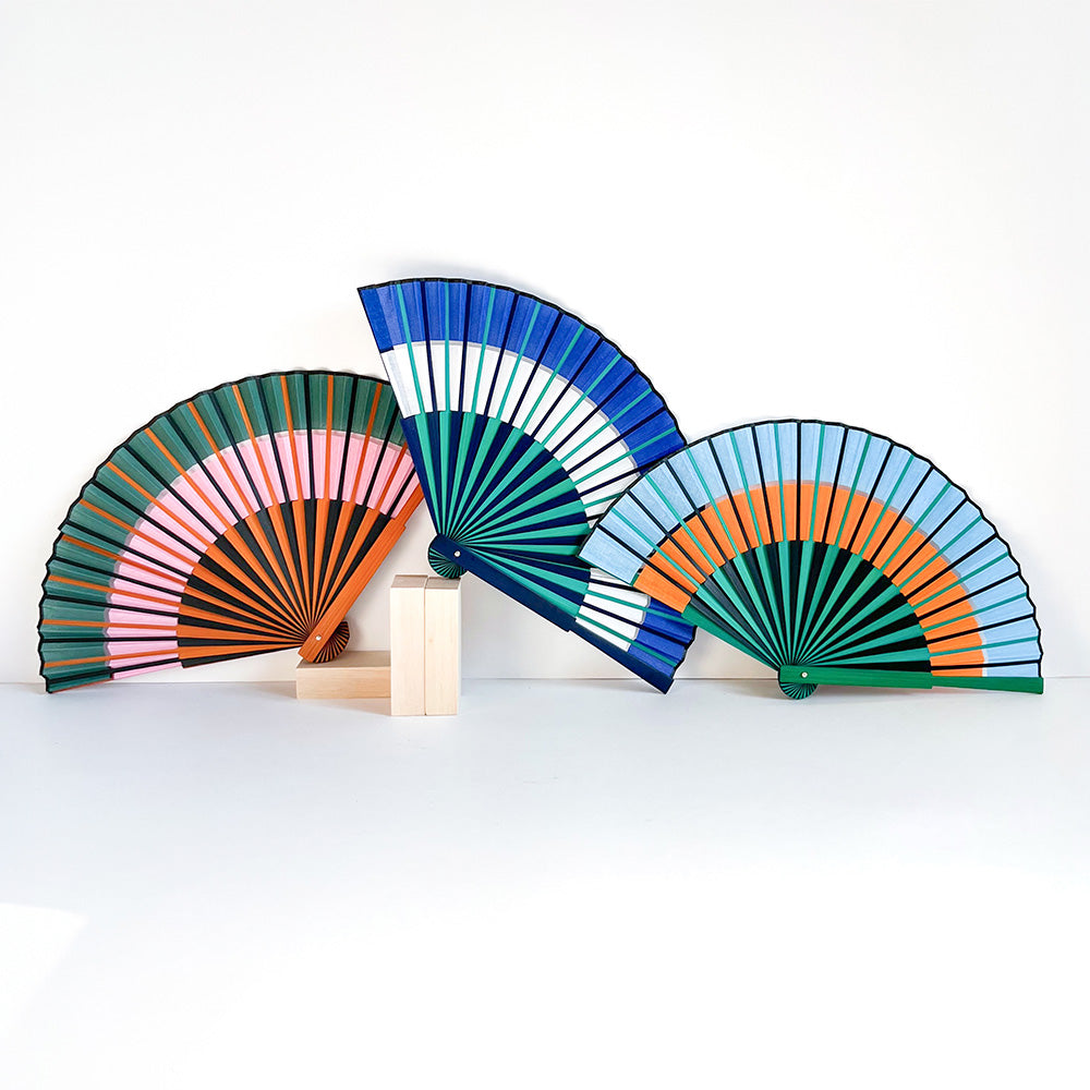 Orange Double Rainbow Fan