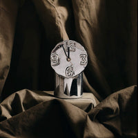 Retro Ceramic Clock Chrome