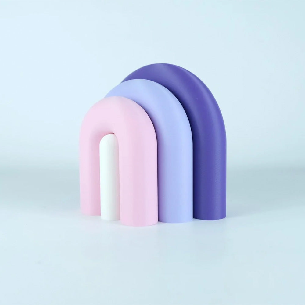 Arc Modular Vase & Bookend – Violet, Pink, White