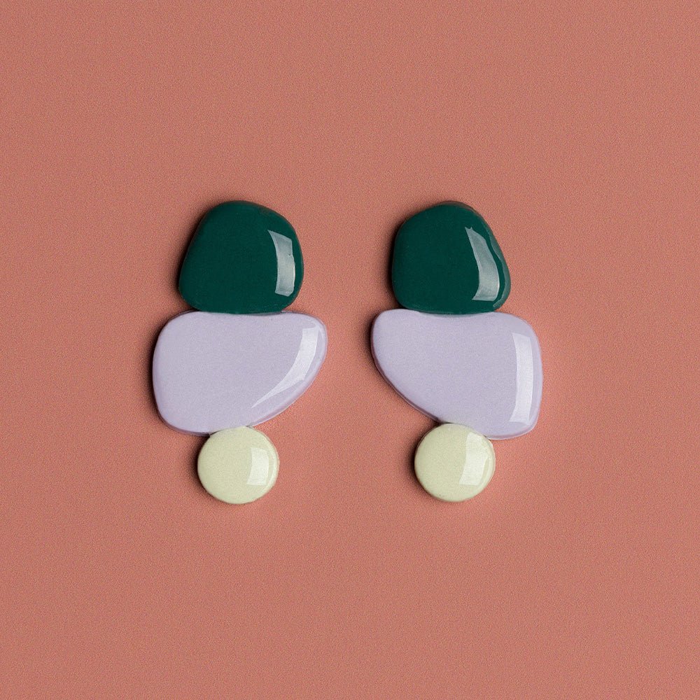 Candy Earrings Green / Blue