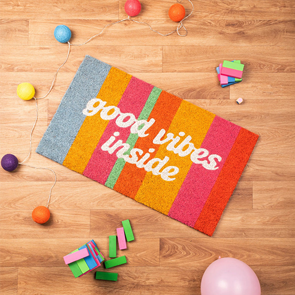 Good Vibes Inside Doormat