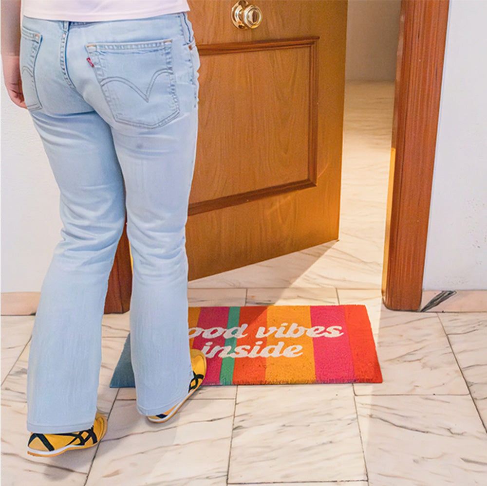 Good Vibes Inside Doormat