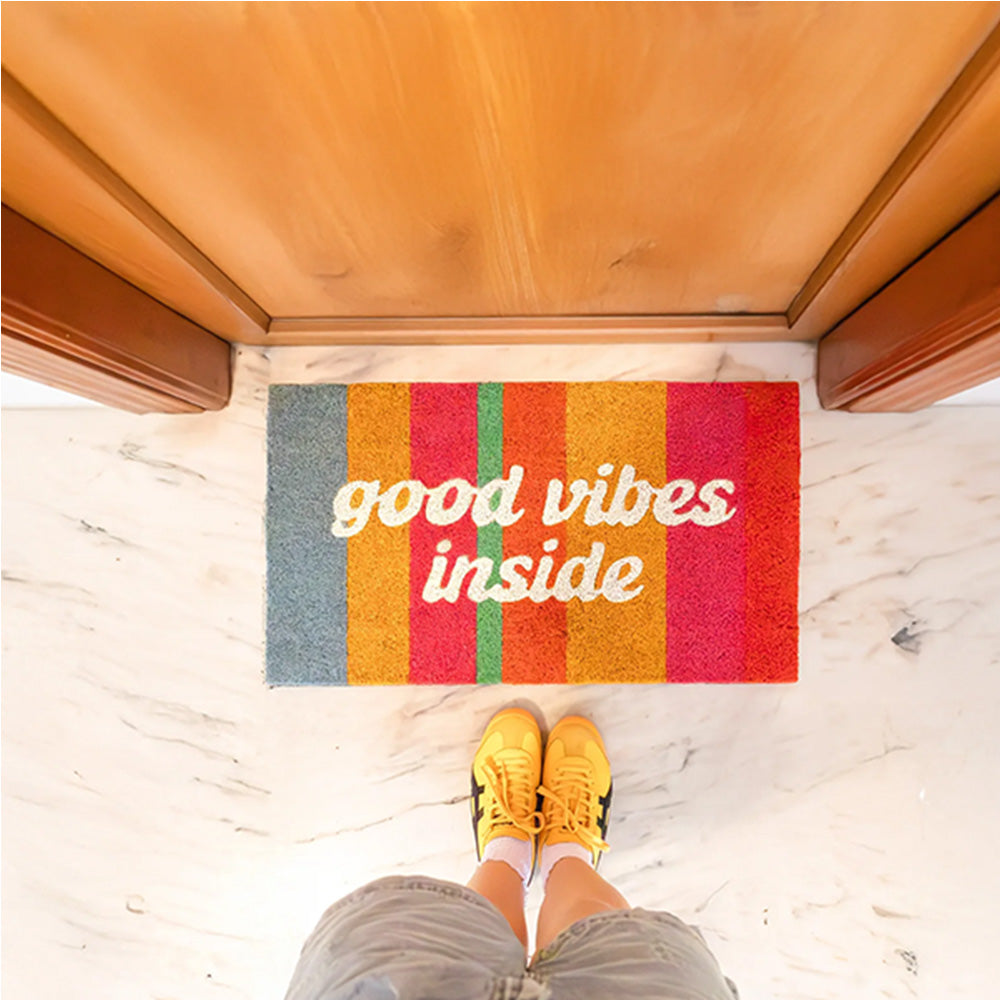 Good Vibes Inside Doormat