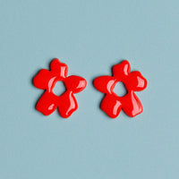 Pendientes Floral Red