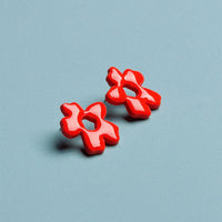 Pendientes Floral Red