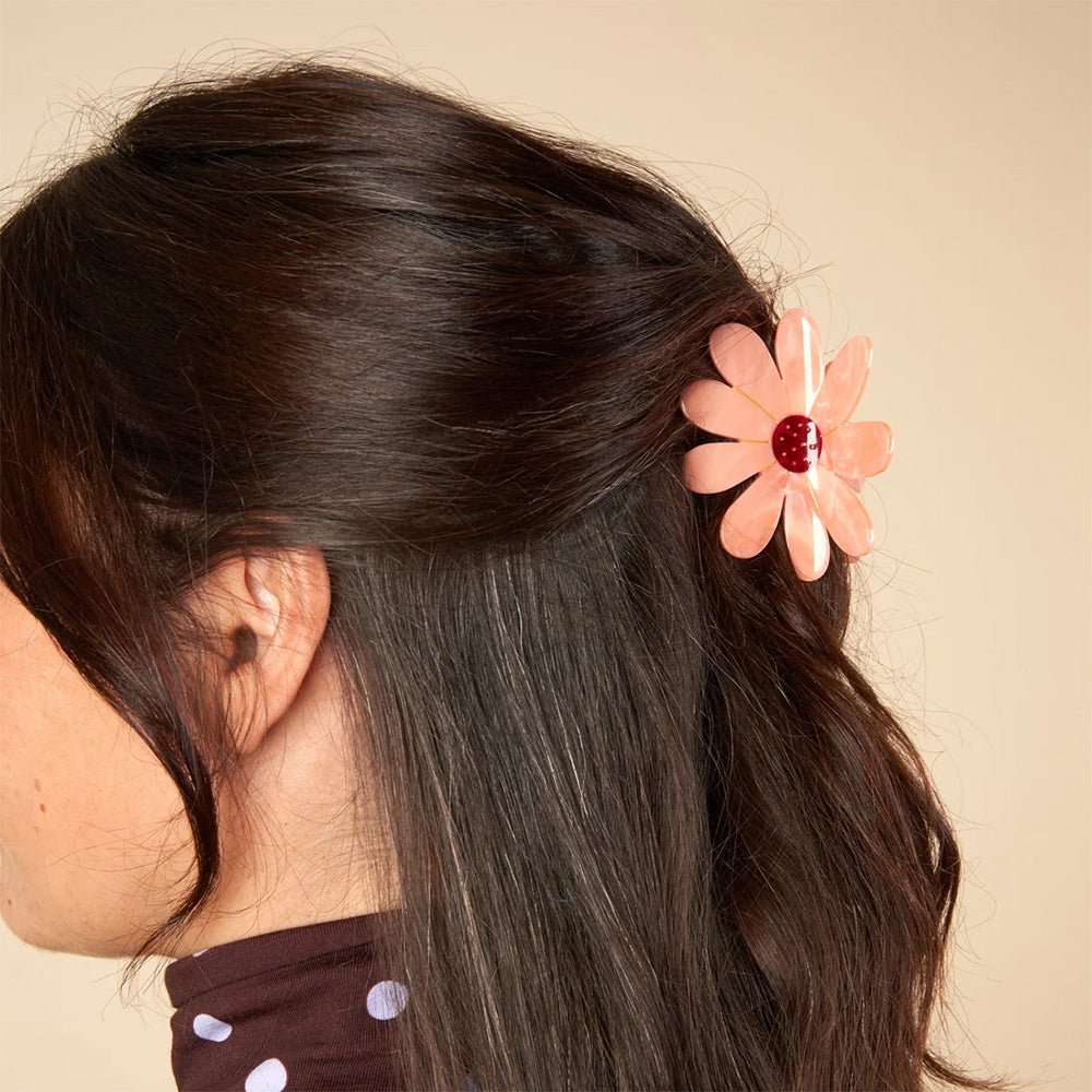 Hair Clip Pink Flower