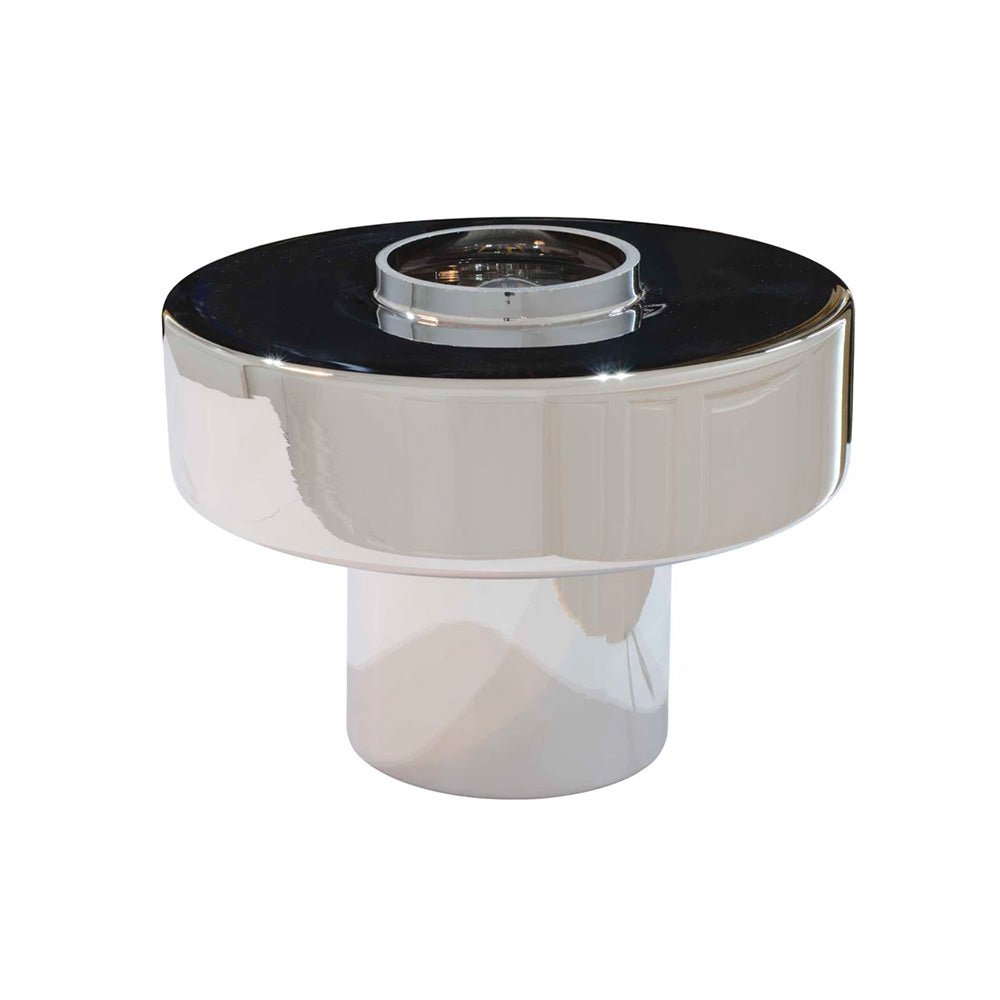 Lampe de table Foza en verre coloré, style rétro - Chrome