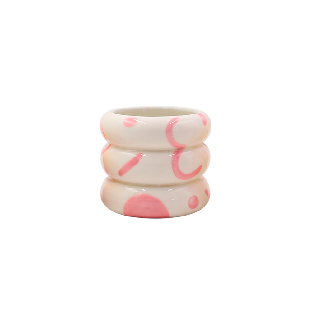 Plant Pot Lia White Pink