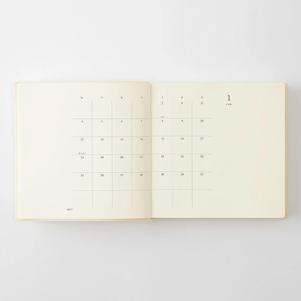 MD Agenda Notebook Diary 1 Día 1 Página A5 Cuadrado 2027
