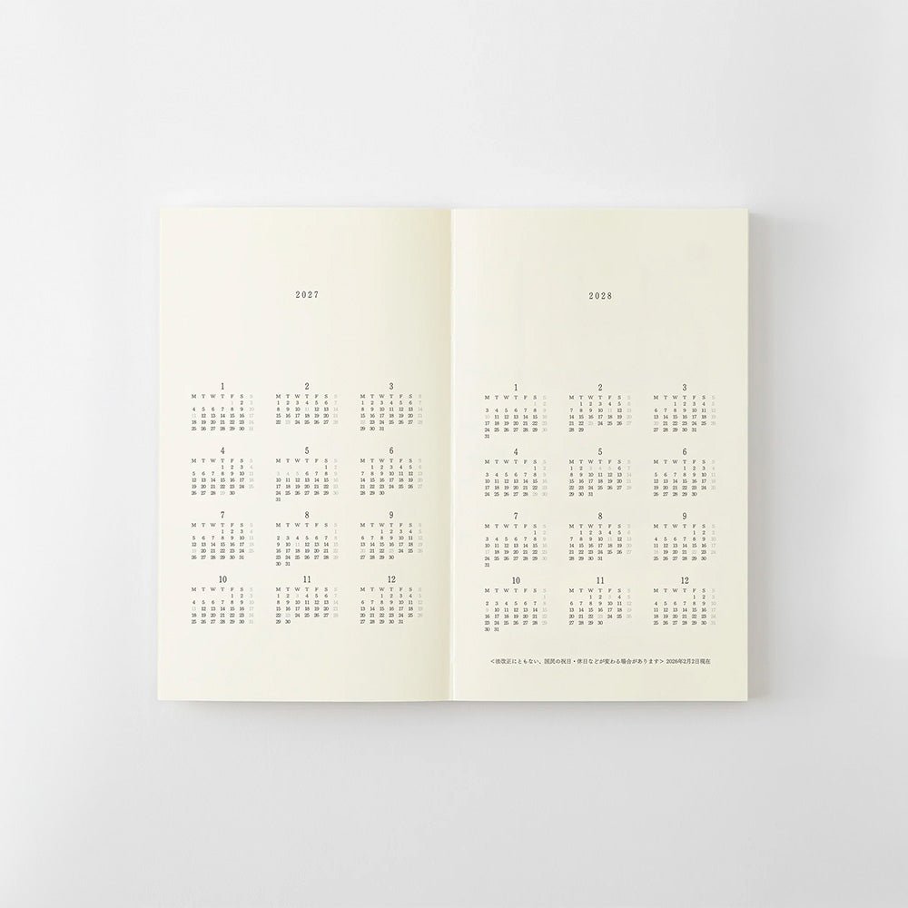 MD Agenda Notebook Diary B6 Slim 2027