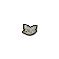 Pajarito plateado Broche Hecho a Mano