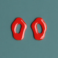 Pendientes Oval Red