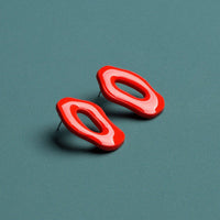 Pendientes Oval Red