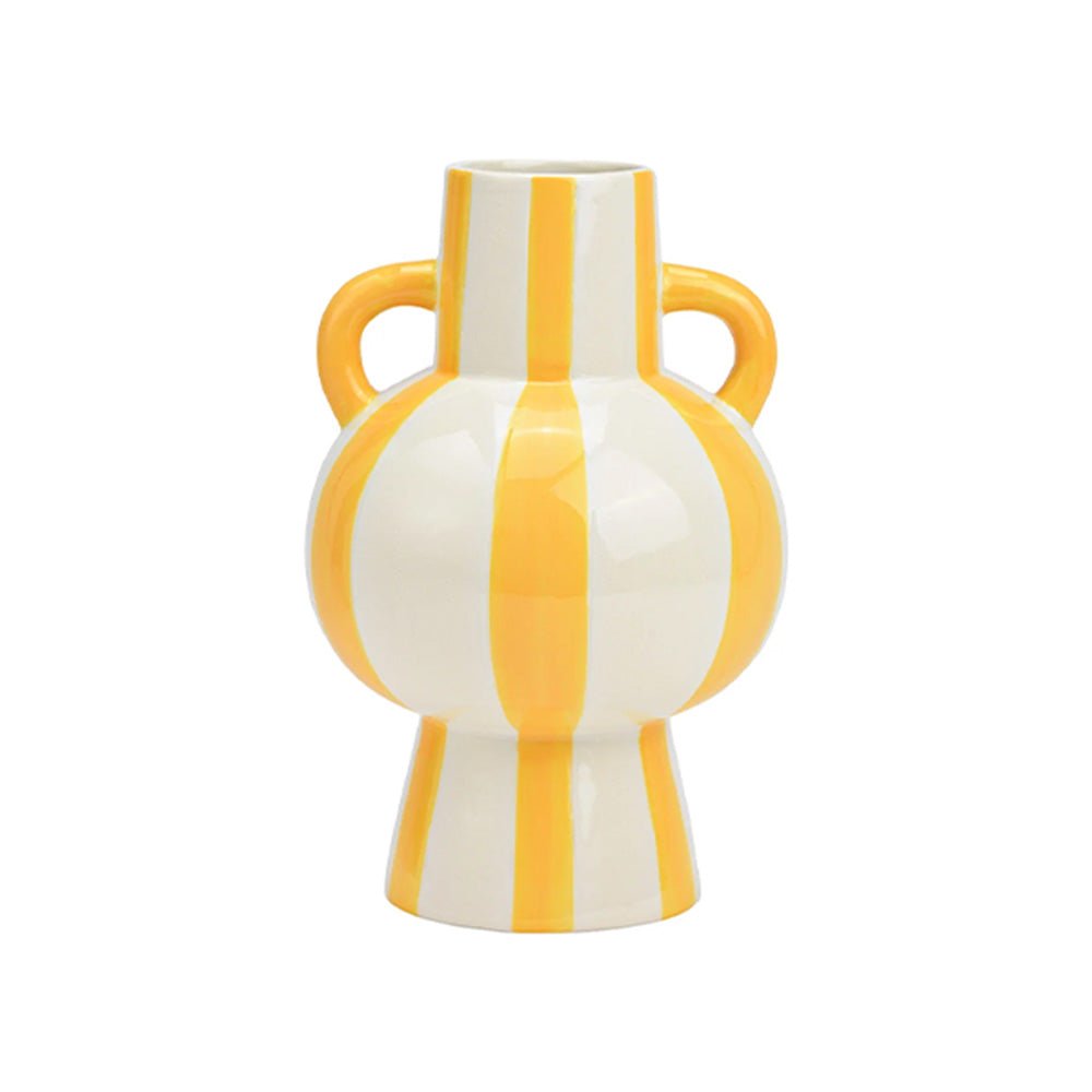 Vase Strips Yellow White