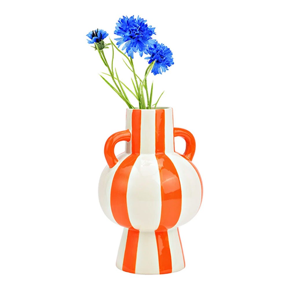 Vase Strips Orange White