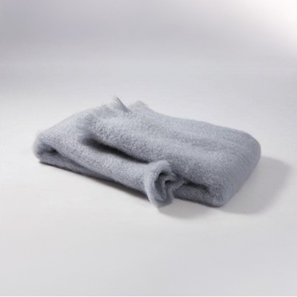 Mohair Foulard Indigo Grey 014 18x170