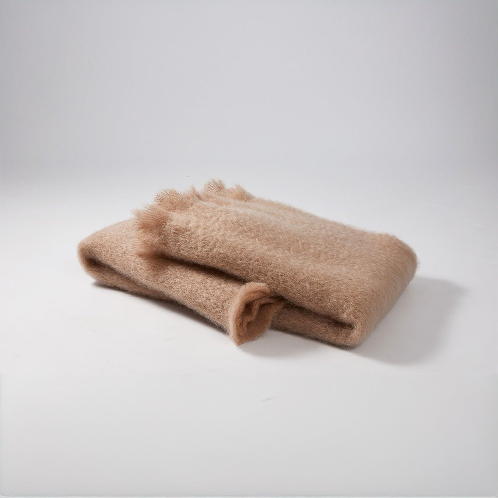 Foulard Mohair Light Brown 475 18x170