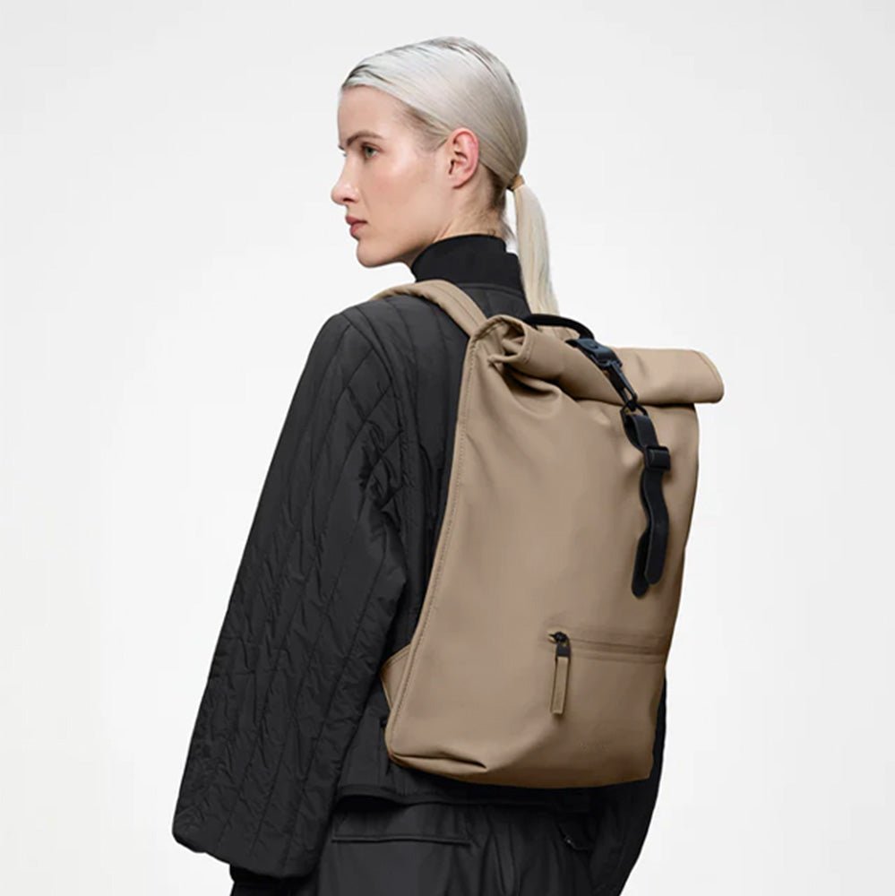 Rolltop Rucksack Beige