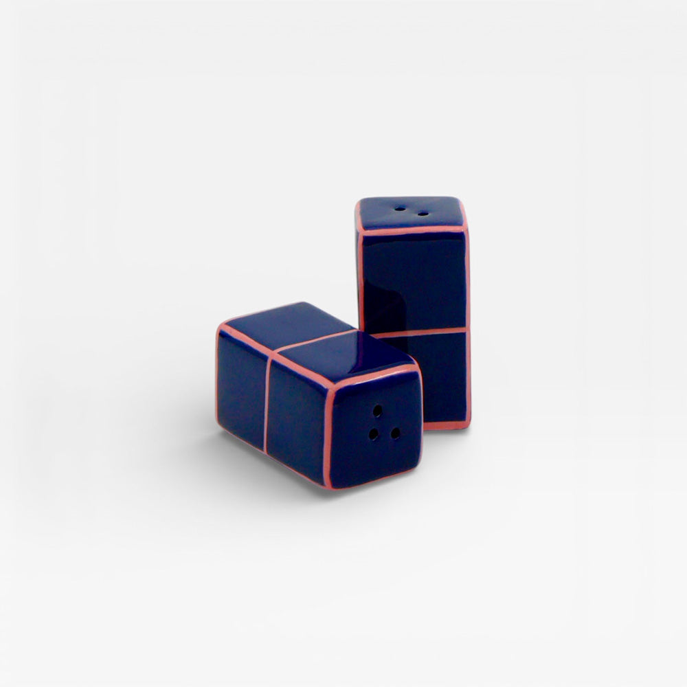 Salt and Pepper Tile Set Blue / Pink