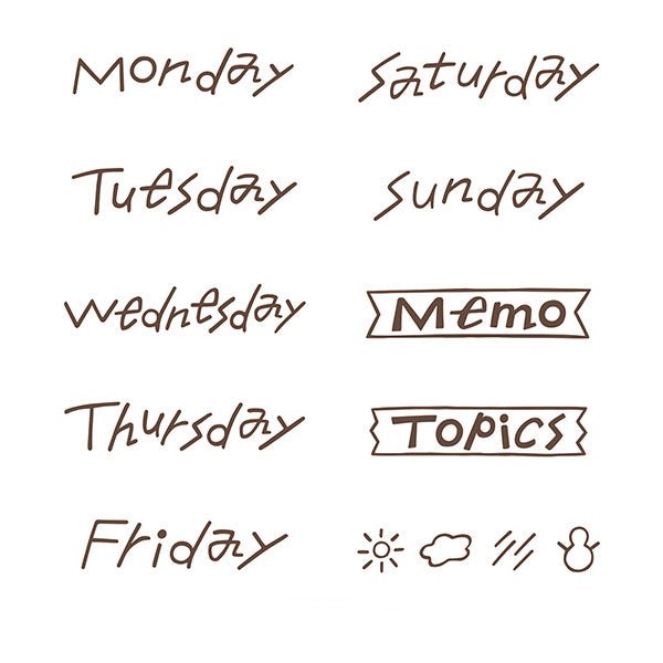 Sello Giratorio Soft Color Days of the Week Brown