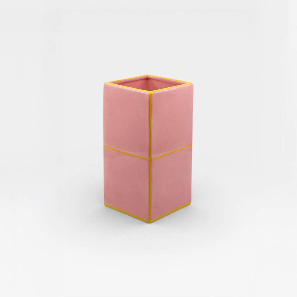 Vase Tile Double Rose / Jaune