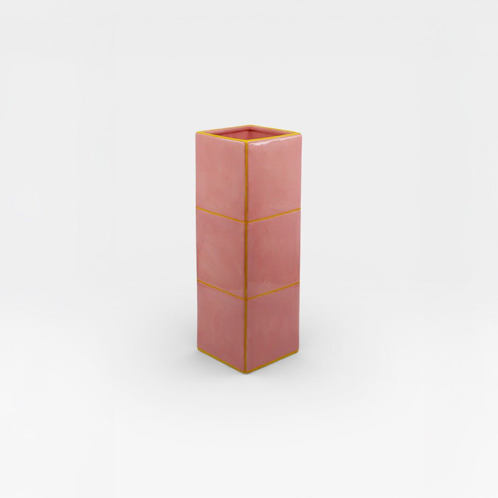Vase Tile Triple Rose / Jaune