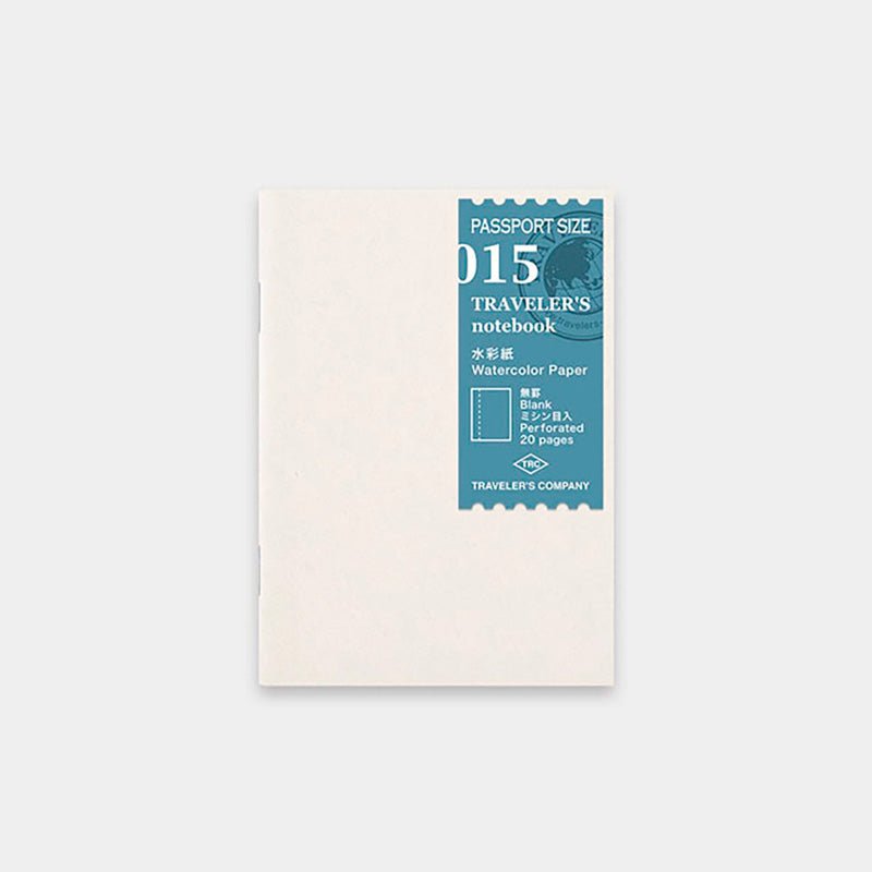 TRAVELER'S notebook Recambio 015 Papel para Acuarela - Tamaño Pasaporte