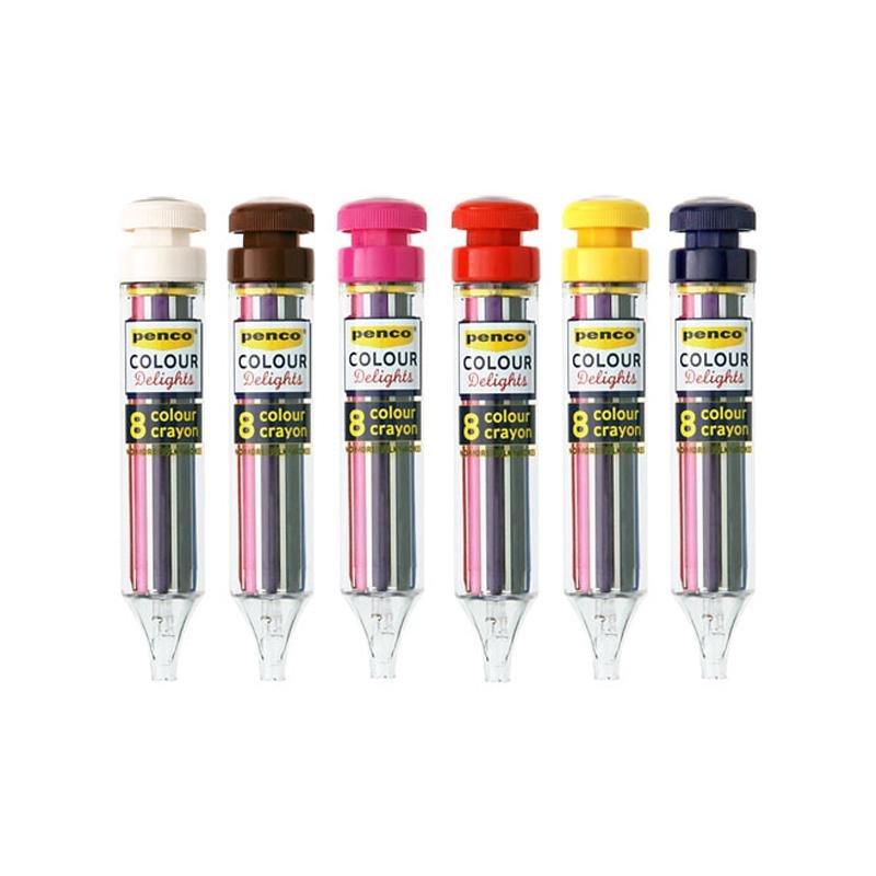 8 crayons de couleur jaune