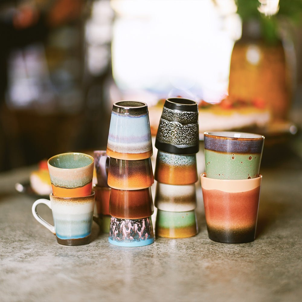 70s Ceramics: Coffee Mugs - Grounding (set de 6)