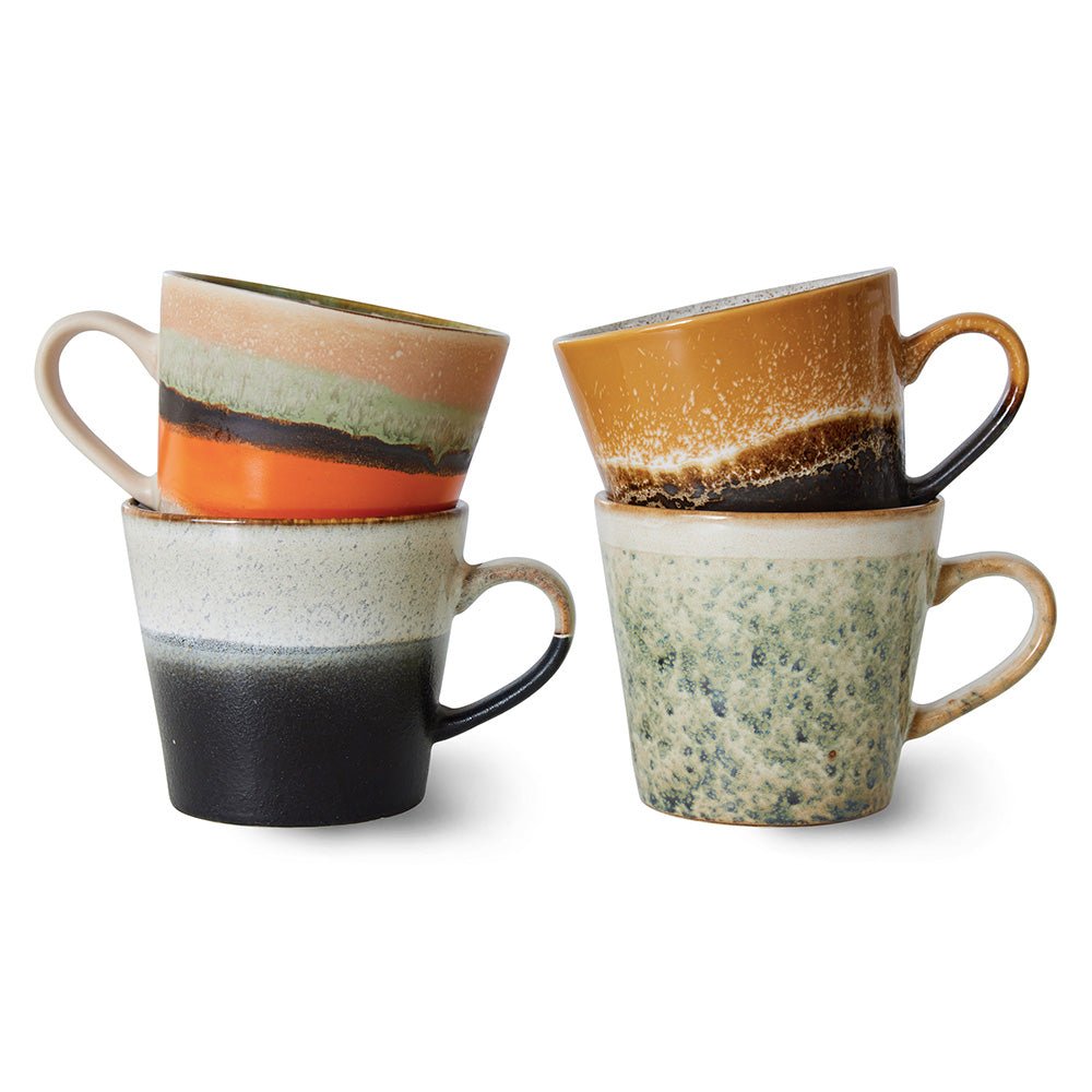 70s Ceramics: Cappuccino Mugs - Verve (set de 4)