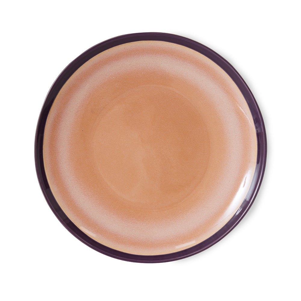 Assiette moyenne en céramique Bedrock des années 70