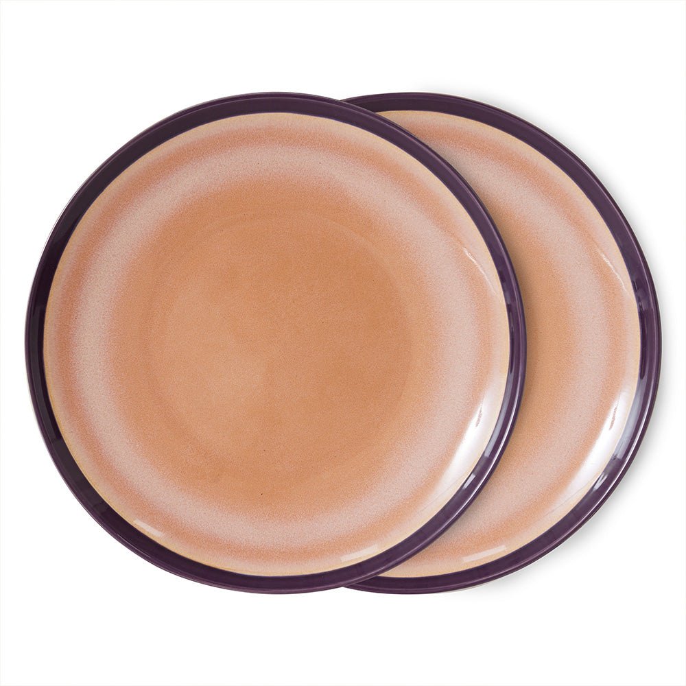 Assiette moyenne en céramique Bedrock des années 70