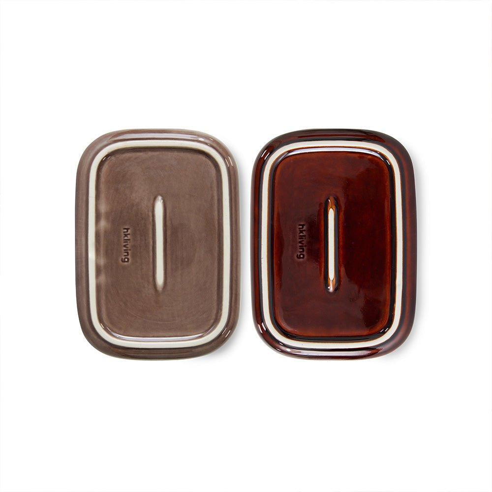 Petit Plateau Céramique Années 70 Mojave Marron