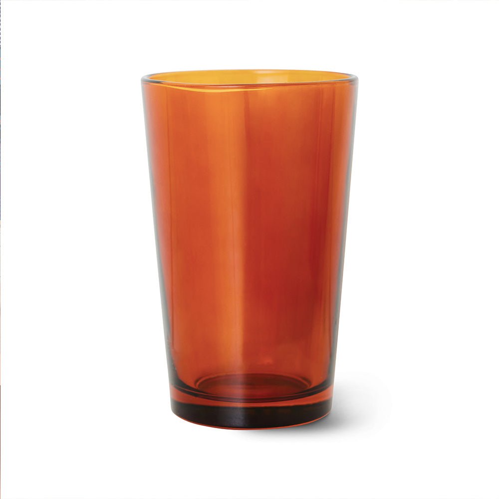 70s Glassware: Tea Glasses - Amber Brown (set de 4)