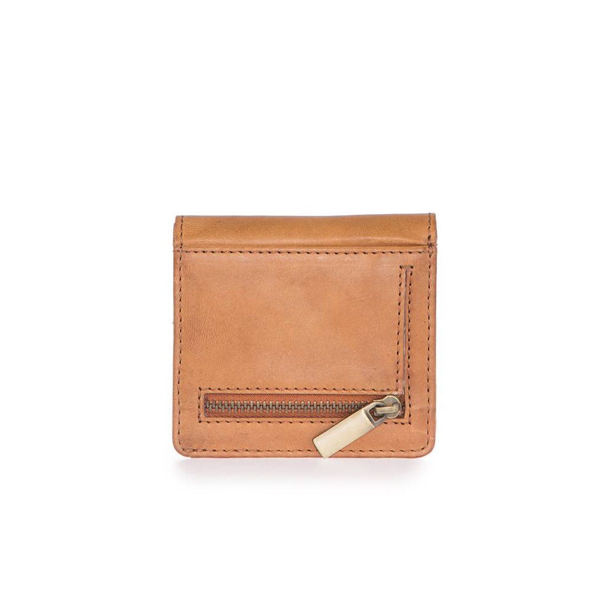 Cartera Alex Fold-Over Clásico Coñac