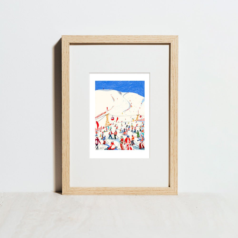 Alto Adige Ski Season Giclée Print A5