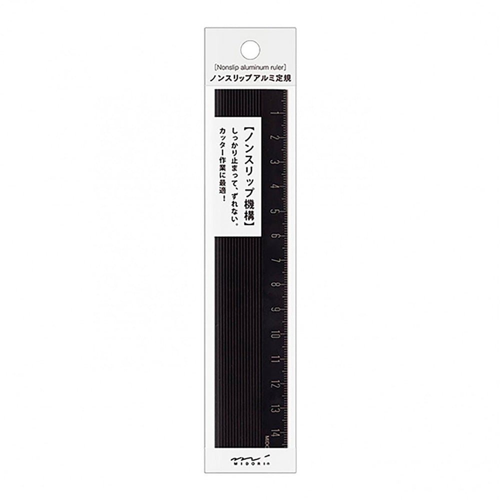 Règle en aluminium antidérapante noire de 15 cm