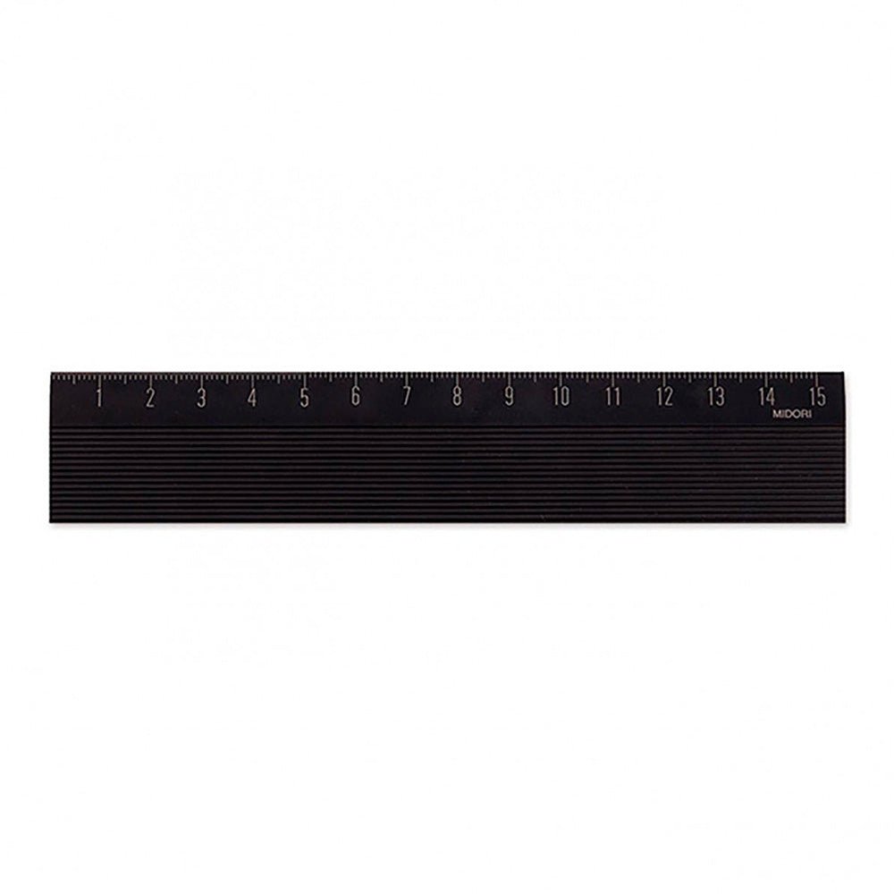 Règle en aluminium antidérapante noire de 15 cm