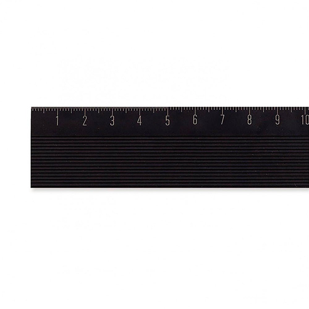 Règle en aluminium antidérapante noire de 15 cm