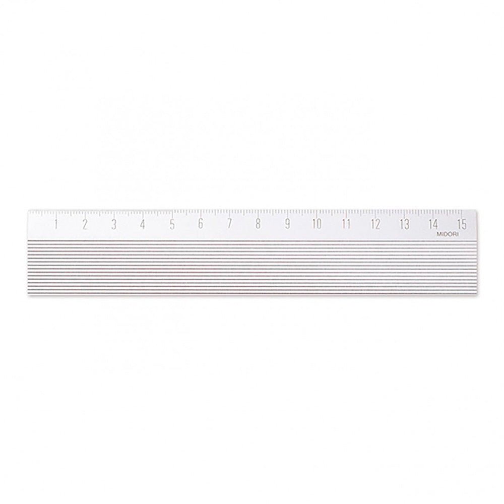 Règle en aluminium antidérapante argentée de 15 cm