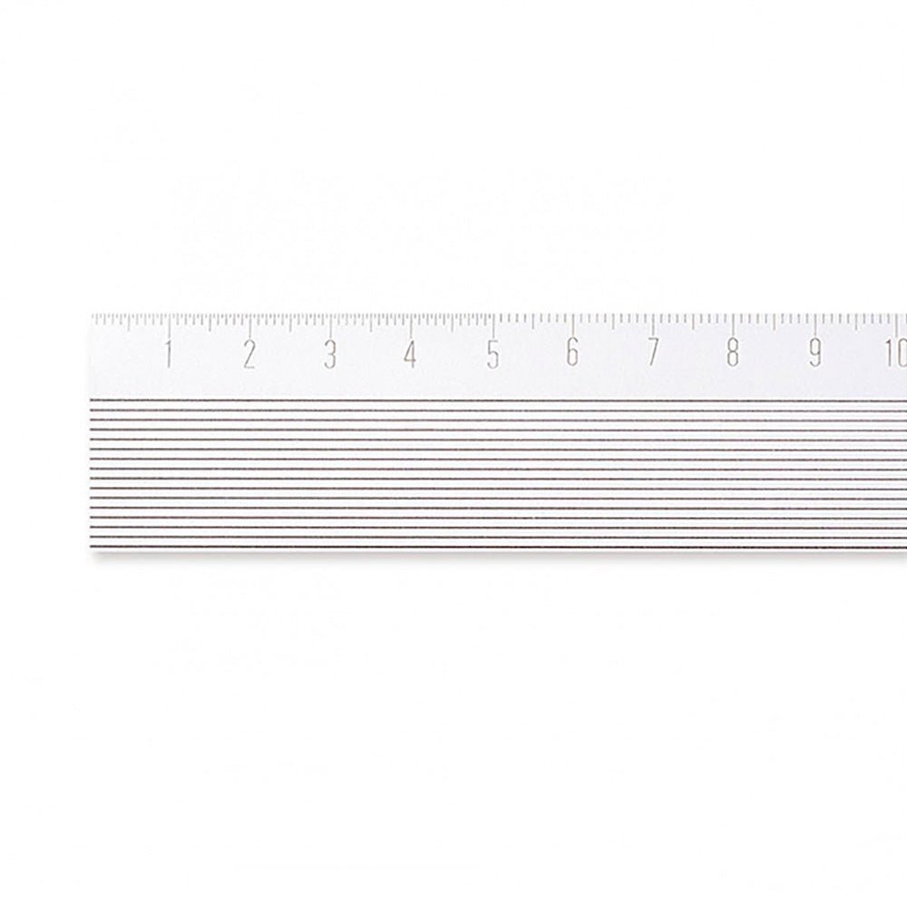 Règle en aluminium antidérapante argentée de 15 cm