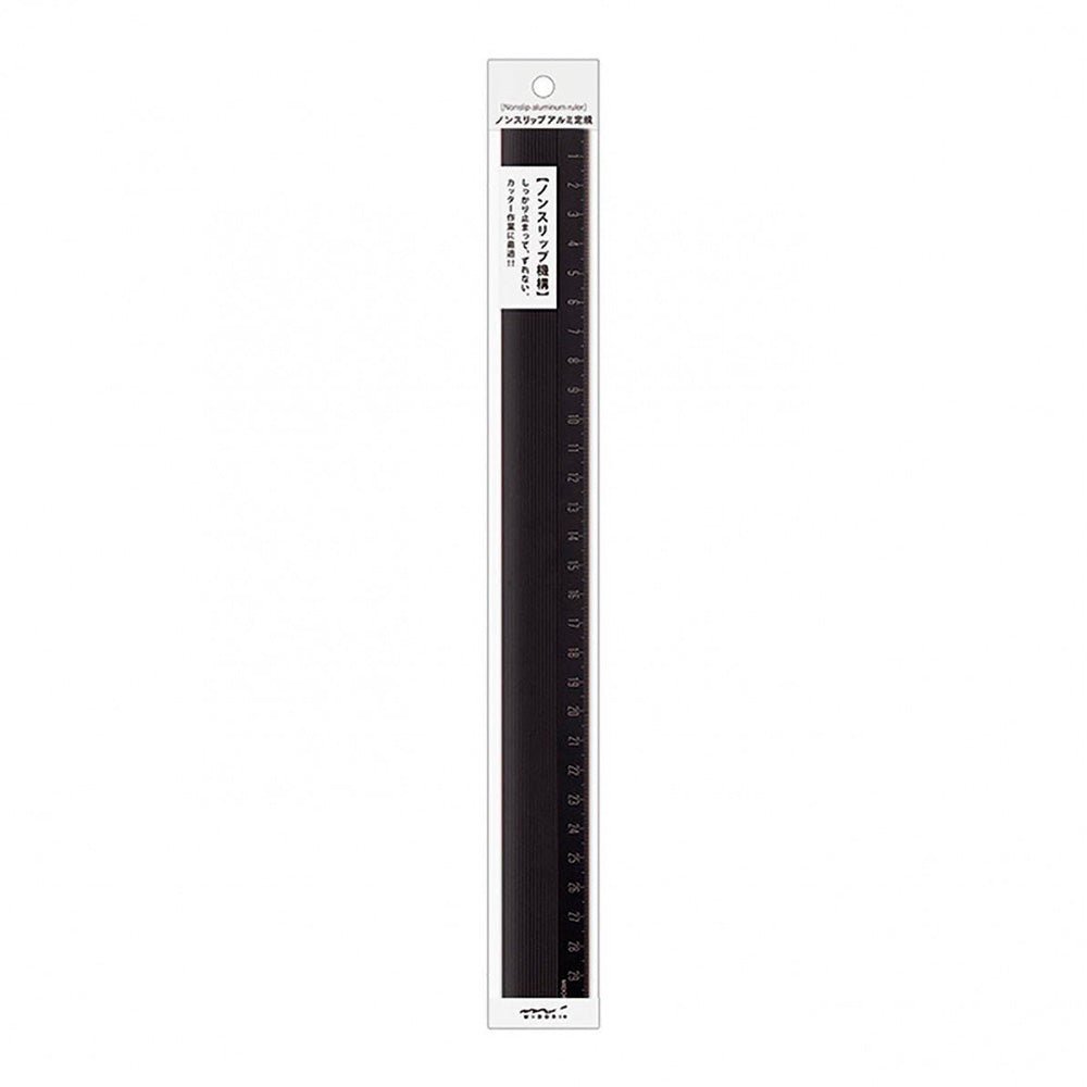 Règle Aluminium 30cm Antidérapante Noir