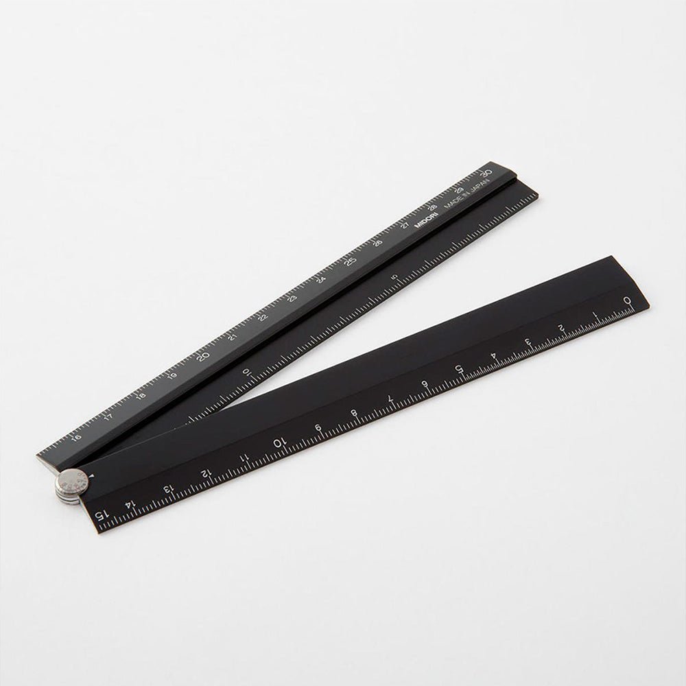 Règle multiple en aluminium 30 cm noire
